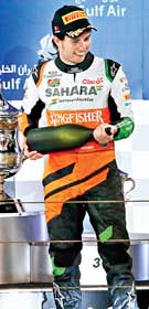 পেরেজ ফোর্স ইন্ডিয়াকে পোডিয়ামে ফেরালেন