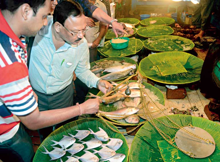 group of mla inspects gariahat market