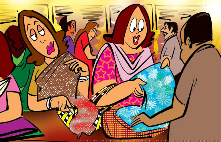 beautiful smart ladies are efficient picpocket in puja markets created headache for police