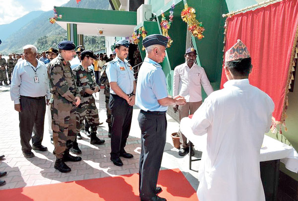 অরুণাচল প্রদেশের ওয়ালংয়ে হেলিপ্যাডের উদ্বোধন। ছবি: বিমান বাহিনীর সৌজন্যে