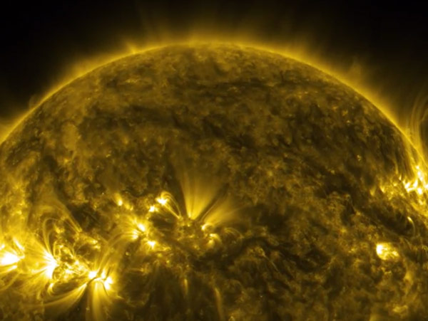 sun under microscope