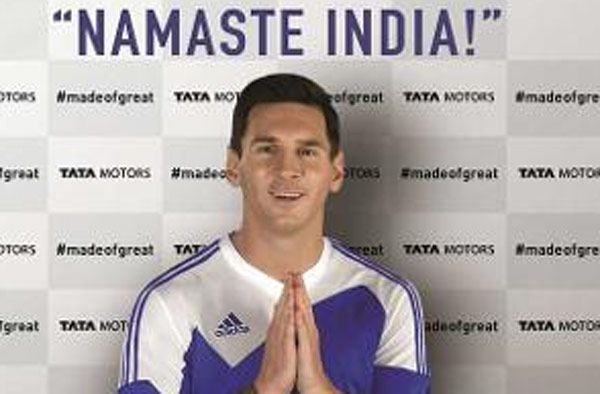 messi becomes brand ambassador of tata motors