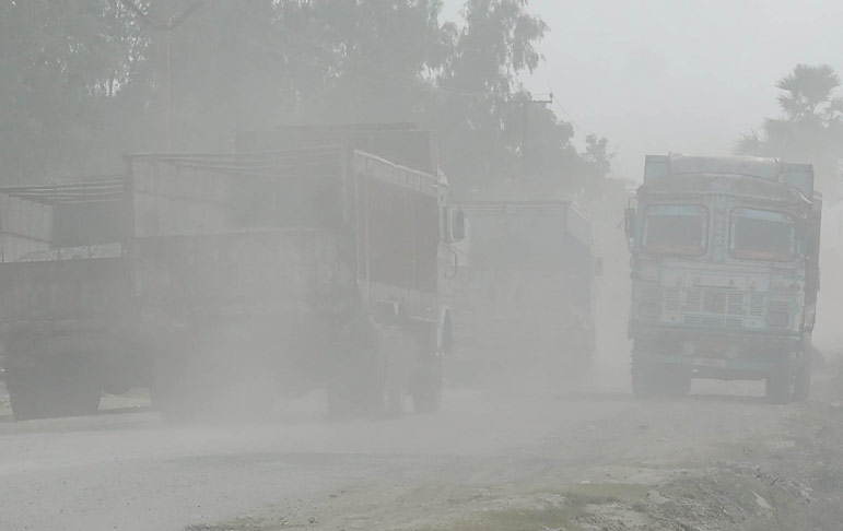 ধুলো-দূষণ নিয়ে ফের আন্দোলনে পাঁচামি