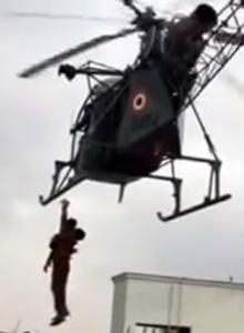 IAF airlifted a pregnant woman from a flooded area dgtl