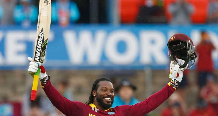 বিশ্বকাপে জোড়া শতরানে গেইলের বিশ্বরেকর্ড