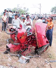 Accident in Adra level crossing