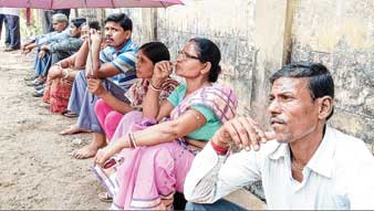 Workers agitation at midnapore court