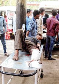 Antisocials were injured by bomb at kaksha