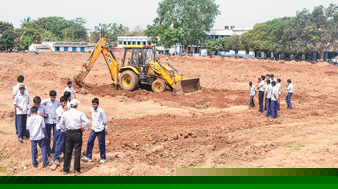 Raipur high school students getting new play ground by panchayet