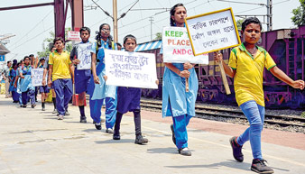 Railway officer visited Durgapur station