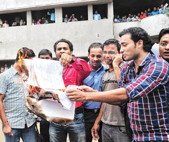 questions from out of declaration lead to cancellation of exam at tamluk