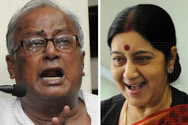tmc supports sushma swaraj on lalit modi issue cancelled saugatas stand