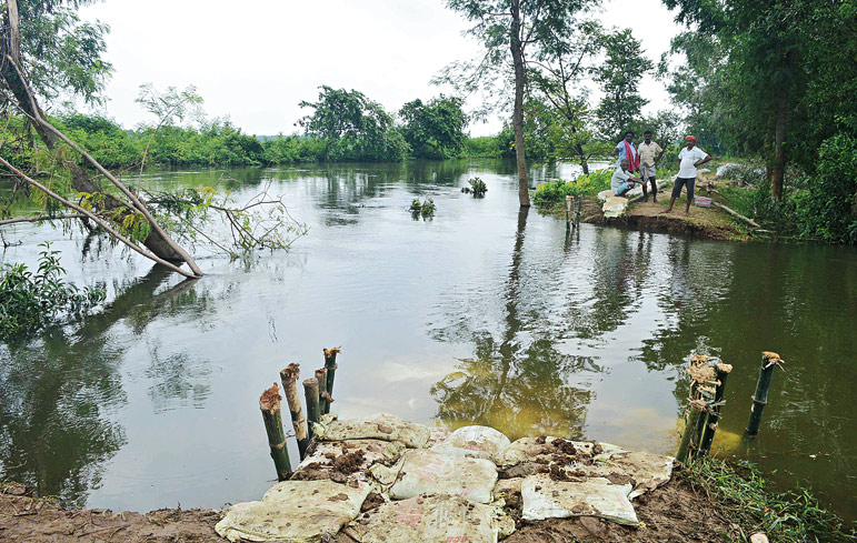 বাঁধ ভেঙে ভাসল সিঙ্গুরের চার গ্রাম