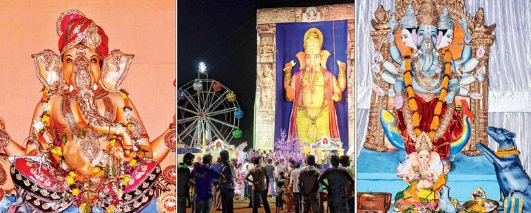 গণেশ মূর্তির উচ্চতায় টেক্কা দেওয়ার লড়াই