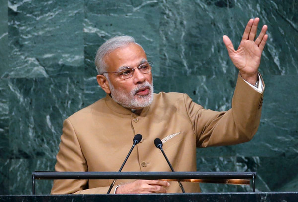 রাষ্ট্রপুঞ্জে প্রধানমন্ত্রী। ছবি: রয়টার্স।