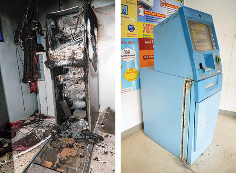 এক রাতে তিন এটিএম কেটে লুঠপাট