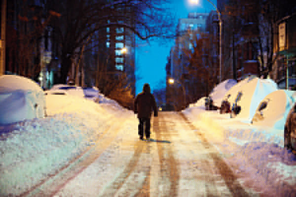 Snowstorm at New York