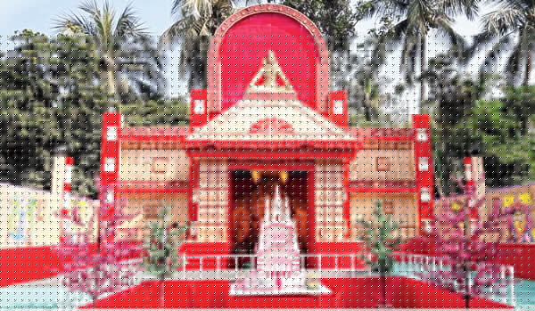 Uri Theme pandal in Lakshmi puja