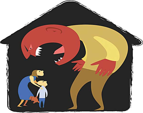 A Black road and a white house