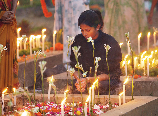 Festival of Lights in TV screen