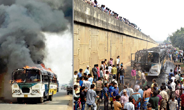 State Bus Catches Fire in Bardhaman