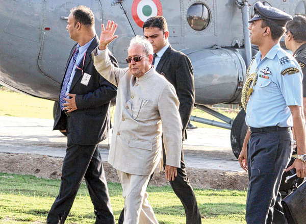 president returned home for puja