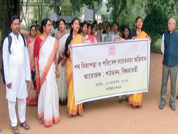 According Visva-Bharati authority, No motorcycle in their School campus