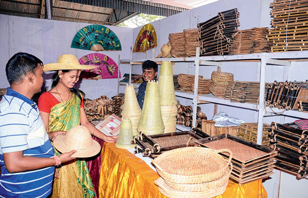 Bamboo work piece are on sell at IIT 