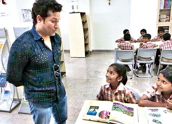sachin tendulkar spend his day with ‘adopted’ children