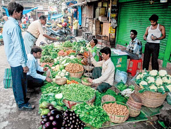 Market storing winters vegetables, but not sold 
