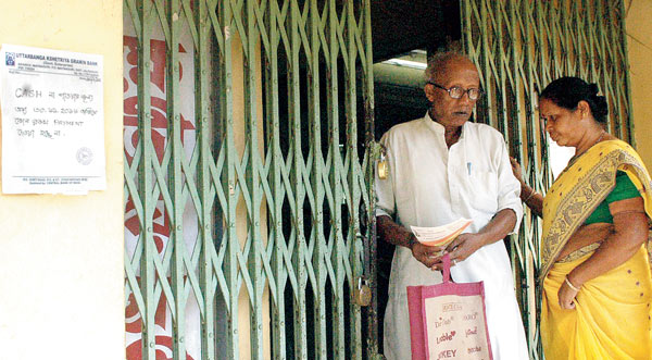 Elderly man returned home after not getting money