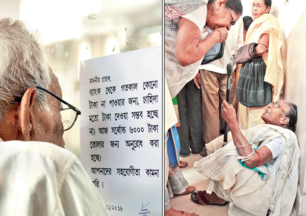 Demonetisation: long queues outside banks and ATMs on payday