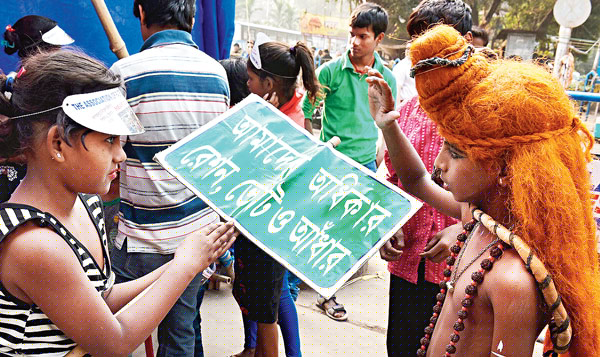 Rally of Ragpickers in the city