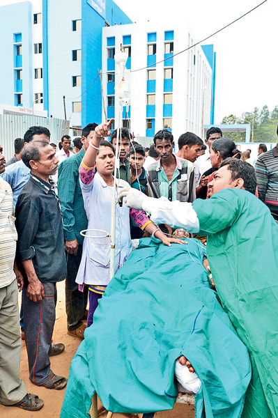what is the use of Super-speciality hospital questions injured TMC worker
