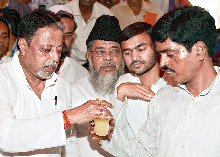 Mukul's word are in vain as hunger strike of madrasah teachers withdrawn by force