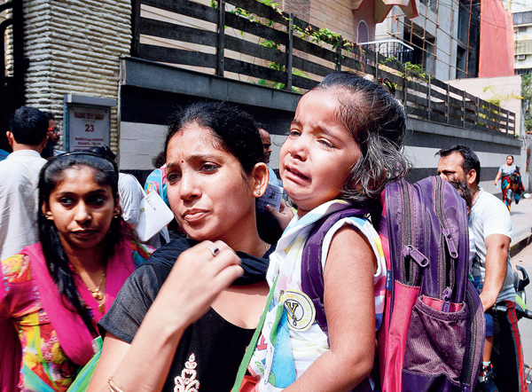 Bomb panic in foreign embassy terror spread in local school