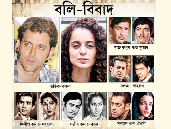 bollywood fights is not new but now Hrithik-Kangana's fight is the chartbuster