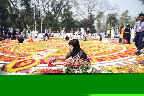 light is entering to the path covered with blood 