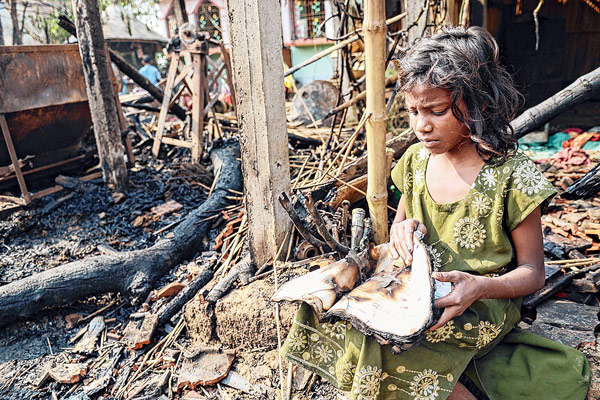 books have been completely burned, school becomes uncertain for students 