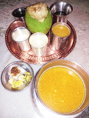 From Madhusudan month offering of the idol replaced 