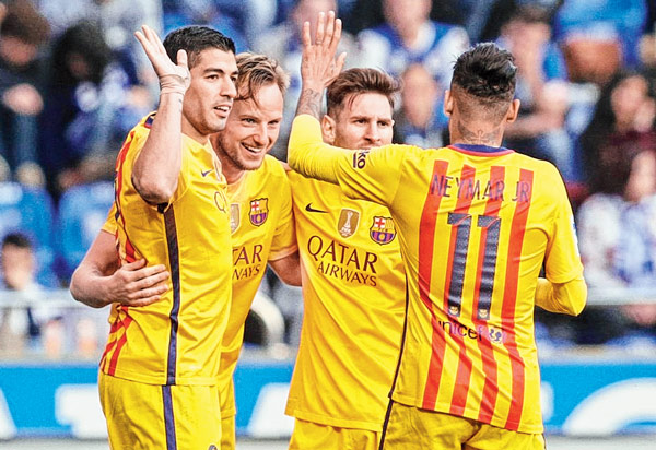 Barcelona had 8 goals la liga