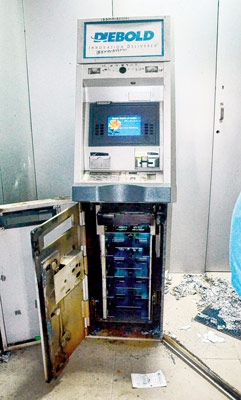37 lakh looted from ATM with the help of Gas-cutter 