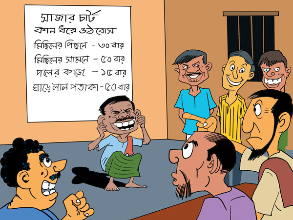 Punished after hearing CPM party's supporter  