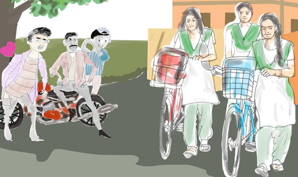 Daily harassment for school-girls from roadside-goons