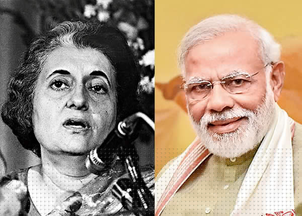 Politics: Modi and Indira Gandhi