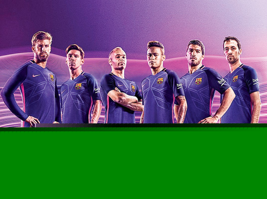 same away jersey for real madrid and rival barca