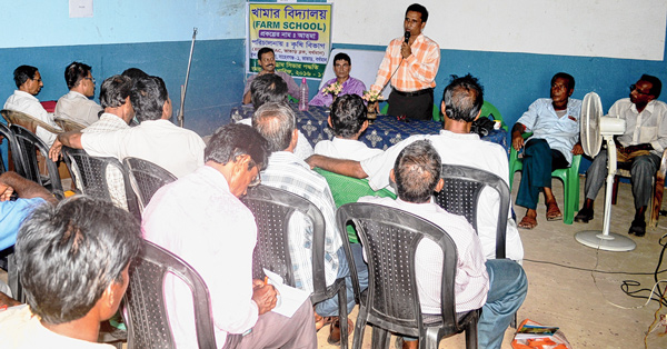 Farmers are given training on farming