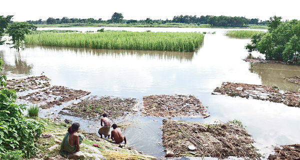 বাংলাদেশের জলেই বালুরঘাটে আত্রেয়ী বইছে বিপদসীমার কাছে