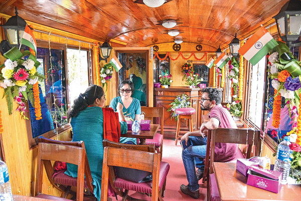Dining compartment including with toy train 
