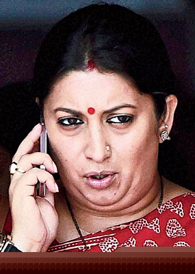 Smriti Irani again on controversy in her new department
